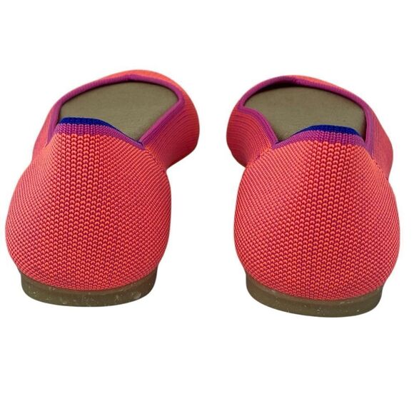 Rothy’s Sz 8.5 Flamingo Pink Slip-On Roundtie Fabric Ballet Slipper Flats - Picture 5 of 9